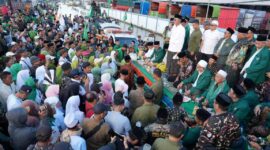 ISTIGHOSAH BANJIR ROB-Menteri Pekerjaan Umum (PU), Dody Hanggodo bersama Pejabat PU hadir langsung dalam Istighosah yang diadakan PCNU Demak, mewakili Presiden Prabowo Subianto. Dari Demak ada Wabup KH. Muhammad Badrudin, Ketua PCNU KH. Muhammad Amin, dll. Minggu (15/6). (Foto Ist).