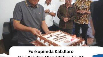 Forkopimda Kab.Karo Beri Kejutan Ulang Tahun ke-44 Kapolres Tanah Karo