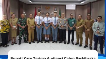 Bupati Karo Terima Audiensi Calon Paskibraka Kabupaten Karo, Dukung Perwakilan Menuju Tingkat Provinsi dan Nasional