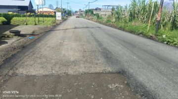 Respon Cepat Pemkab Karo jln udara,dari simpang mulai diperbaiki, mobilisasi mulai lancar